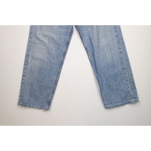 Vintage Y2K Levis Silvertab Mens 36x30 Faded Baggy Fit Wide Leg Denim Jeans Blue - Picture 4 of 15